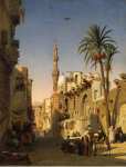 Marilhat Prosper Georges Antoine Ezbekiah Strieet in Cairo  - Hermitage